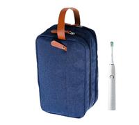 Sac de voyage pour homme, organiseur de salle de bain | Sac d'accessoires de rasage double couche résistant à l'eau avec poignée pour voyager, Bleu marine, Consulte la descripción, Voir description