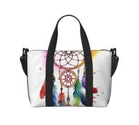 Sac de voyage pour homme, sac de sport, sac de voyage avec bandoulière motif attrape-rêves aquarelle, grand sac fourre-tout pour femme, sac de week-end, sac de transport pliable pour avion