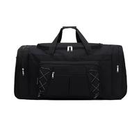 Sac de voyage pour homme, sac de week-end de nuit, léger, extra large, Oxford Duffle, gym, bagage solide, imperméable, pour homme et femme, Pure Black., Taille unique, Contemporain