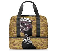 Sac de voyage pour hommes, femmes, filles, garçons, 21 L, sac de week-end, sac fourre-tout de sport, sac de voyage, sac de week-end, sac ethnique africain, art féminin, couleur, 21L, Sac de voyage