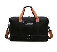 Sac de voyage pour la nuit, le week-end, sac de sport séparé pour homme et femme, extensible, résistant à l'eau, bagage à main, sac d'hôpital, Noir , Refer to description, Unisexe