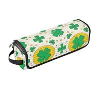 Sac de voyage pour la Saint-Patrick - Motif trèfle et étoiles vertes - Résistant à la chaleur - Organiseur portable pour outils chauds - Fer à friser - Fer à friser - Volumiseur de cheveux - Portable