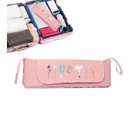 Sac de voyage pour outils à cheveux, sac de transport divisé étanche à la poussière, support résistant à la chaleur, fer à lisser, fer à friser, organisateur - Pour peignes, épingles à cheveux, câbles