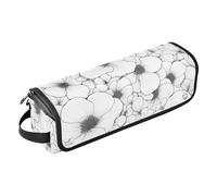 Sac de voyage pour outils capillaires avec tapis en fer, sac de rangement pour outils chauds et accessoires de soins capillaires, organiseur portable gris argenté, Love Floral Gris argenté, 1 Size