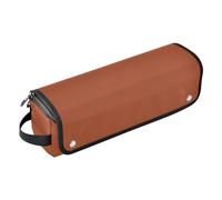 Sac de voyage pour outils capillaires avec tapis résistant à la chaleur, sac de rangement pour fer plat, outils chauds et accessoires de soins capillaires, essentiels de voyage orange brûlé des années