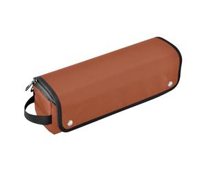 Sac de voyage pour outils capillaires avec tapis résistant à la chaleur, sac de rangement pour fer plat, outils chauds et accessoires de soins capillaires, essentiels de voyage orange brûlé des années