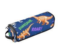 Sac de voyage pour outils capillaires pour femme avec tapis amovible résistant à la chaleur imperméable pour fer plat, outils chauds et accessoires de soins capillaires, crâne T-rex rugissant