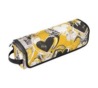 Sac de voyage pour outils capillaires pour femme avec tapis résistant à la chaleur, organiseur d'outils pour cheveux de grande capacité, fer à friser, fers plats, volumateur de cheveux, graffiti art