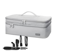 Sac de voyage pour outils capillaires - Sac de rangement portable double couche pour outils capillaires avec coussinet résistant à la chaleur - Sac de rangement