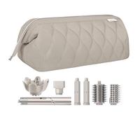 Sac de voyage pour outils capillaires Shark Flex Fusion Puffer Flexstyle - Étui de transport portable Dyson Airwrap - Étui de voyage pour sèche-cheveux Shark - Organisateur de fer à durcir plat, camel