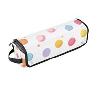 Sac de voyage pour outils de cheveux à pois macarons avec tapis en fer, support de voyage pour outils chauds, fer à friser, fers plats, volumateur de cheveux, coiffeur, rangement essentiel pour femme