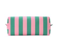 Sac de voyage pour outils de cheveux à rayures pour femmes avec fermeture éclair, étui de transport portable, organisateur de grande capacité pour multi-styler et accessoires (vert rose) (style4)