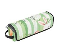Sac de voyage pour outils de cheveux avec tapis amovible résistant à la chaleur de grande capacité pour fers plats, lisseurs, fers à friser, lapin, carottes, eucalyptus, œufs aquarelle