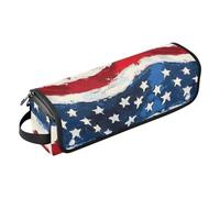 Sac de voyage pour outils de cheveux avec tapis amovible résistant à la chaleur imperméable à l'eau pour fer à lisser, fer à friser, sèche-cheveux, peinture drapeau américain, organiseur portable