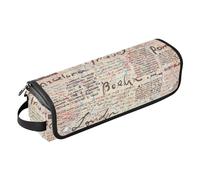 Sac de voyage pour outils de cheveux avec tapis amovible résistant à la chaleur, organisateur d'outils de coiffure portable pour fer à friser, fer à lisser, sèche-cheveux plat, éléments de journal