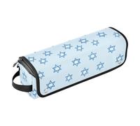 Sac de voyage pour outils de cheveux avec tapis de fer, étui de transport portable pour fer plat, fer à lisser, fer à friser, étoile de David bleue