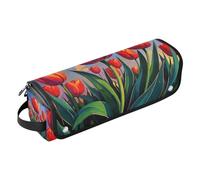 Sac de voyage pour outils de cheveux avec tapis en fer, outils chauffants, sac de voyage organisateur pour fer à lisser, fer à friser, sèche-cheveux, fleur de fleur, peinture à l'huile, rangement
