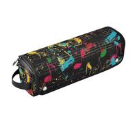Sac de voyage pour outils de cheveux avec tapis résistant à la chaleur, étui de transport double couche pour fer à friser, fer à lisser, sèche-cheveux plat, style gothique, notes de couleur