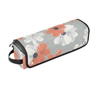 Sac de voyage pour outils de cheveux avec tapis résistant à la chaleur, étui de transport pour fer à friser plat, organiseur étanche pour fer à lisser, fer à friser, sèche-cheveux, corail et fleurs