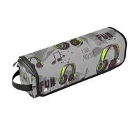 Sac de voyage pour outils de cheveux avec tapis résistant à la chaleur pour fer à friser, fer à friser, sèche-cheveux, accessoire de voyage amusant des années 80, Love Music Fun 80s, 1 Size