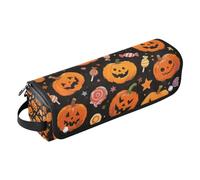 Sac de voyage pour outils de cheveux chauds et tapis résistant à la chaleur, étui de transport portable pour fers plats, lisseurs, fers à friser, bonbons citrouille jaune d'Halloween, essentiels de
