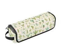 Sac de voyage pour outils de cheveux chauds verts en germination avec tapis en fer imperméable pour outils de cheveux pour fer plat, outils chauds et accessoires de soins capillaires Organiseur
