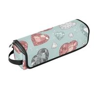 Sac de voyage pour outils de cheveux et tapis résistant à la chaleur avec fermeture éclair - Étui de transport portable pour fers plats, lisseurs, fers à friser - Collage en cristal diamant