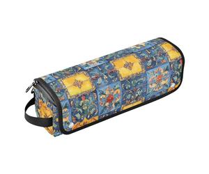 Sac de voyage pour outils de cheveux et tapis résistant à la chaleur avec fermeture éclair - Étui de transport portable pour fers plats, lisseurs, fers à friser, tapisserie en céramique - Essentiels