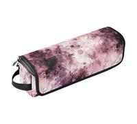 Sac de voyage pour outils de cheveux et tapis résistant à la chaleur double couche pour fers plats, lisseurs, fers à friser, aquarelle abstraite, éclaboussures d'encre violet foncé pour femme