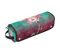 Sac de voyage pour outils de cheveux et tapis résistant à la chaleur pour outils chauffants, fer à lisser, fer à friser, sèche-cheveux, aquarelle, fleur, esprit, beauté, accessoire de voyage rouge et