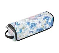 Sac de voyage pour outils de cheveux pour femme et tapis résistant à la chaleur avec fermeture éclair de grande capacité pour fer à lisser les cheveux et accessoires de soins capillaires, aquarelle