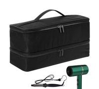 Sac de voyage pour outils de cheveux, sac de voyage pour outils chauds | Étui pour sèche-cheveux portable | Mallette de transport anti-poussière, étui de sèche-cheveux, organisateur de rangement d'out