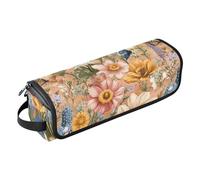 Sac de voyage pour outils de coiffure avec coussinet résistant à la chaleur, organiseur portable pour fers plats, lisseurs, fers à friser, fleurs, jonquille, cactus, papillons, abeilles, or rose
