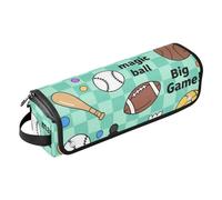 Sac de voyage pour outils de coiffure avec tapis résistant à la chaleur, grand étui de voyage pour fer plat, outils chauds et accessoires de soins capillaires, but de balles vert bleu à carreaux