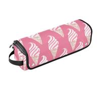 Sac de voyage pour outils de coiffure pour femme avec coussinet résistant à la chaleur, organiseur de grande capacité pour fer plat, outils chauds et accessoires de soins capillaires, crème glacée
