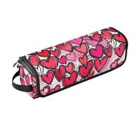 Sac de voyage pour outils de coiffure pour femme avec tapis amovible résistant à la chaleur, organiseur portable pour fers plats, lisseurs, fers à friser, Love Red Love Doodle Art Portable