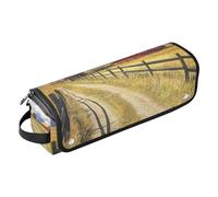 Sac de voyage pour outils de coiffure pour femme avec tapis résistant à la chaleur de grande capacité pour fers plats, lisseurs, fers à friser, cowboy Ranch Montana
