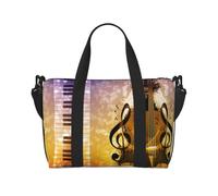Sac de voyage pour piano violon notes de musique 40 L, avec sangle réglable, idéal pour la gym, le sport, la pêche, la chasse, les voyages