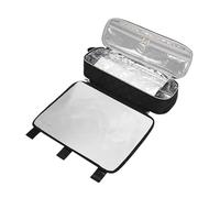 Sac de voyage pour sèche-cheveux, sac de voyage multifonction portable - étui pour coiffeur 2 en 1 avec tapis amovible résistant à la chaleur pour plaques, plaques