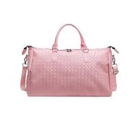 Sac de voyage pour voyage d'affaires, fitness, voyage, grande capacité, sac à bagages, cuir PU, un incontournable pour les amateurs de sport de mode, rose, Medium, Épaule/Croix/Poitrine