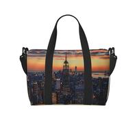 Sac de voyage rectangulaire imprimé mandala artistique, léger, résistant à l'eau, sac de gym et de voyage pour hommes, femmes et adolescents, New York City, Taille unique, Sac de voyage