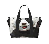 Sac de voyage rectangulaire imprimé mandala artistique, léger, résistant à l'eau, sac de gym et de voyage pour hommes, femmes et adolescents, Panda Art, Taille unique, Sac de voyage