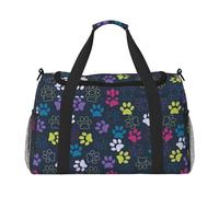 Sac de voyage réutilisable en forme de patte de chien, idéal pour les activités de plein air, le sport, le camping et les courses, noir, One Size