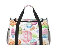 Sac de voyage réutilisable pour cupcakes beignets, muffins, sucre, grand sac fourre-tout réutilisable, parfait pour les activités de plein air, le sport, le camping et les courses, noir, One Size