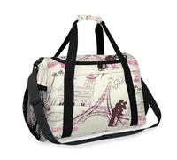 Sac de voyage romantique Tour Eiffel de Paris pour filles, garçons, femmes, hommes, week-end, sac à bandoulière, sac à main pour voyage, sport, gym