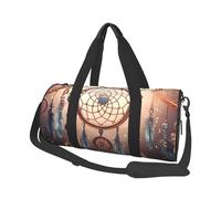 Sac de voyage rond à motifs colorés corail - Sac de voyage durable de grande capacité pour les vacances, la gym, les voyages courts, Attrape-rêves indien., Taille unique