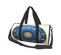 Sac de Voyage Rond Astrologie Cercle des Signes du Zodiaque Horoscope Sac de Voyage Sac à Main léger pour Le Yoga