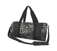 Sac de voyage rond avec bandoulière « I Know The Plans Have You Declares Lord » pour homme et femme - En polyester imprimé, Noir , Taille unique