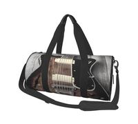 Sac de voyage rond avec image de whisky et de cigarettes - Sac de voyage durable de grande capacité pour les vacances, la gym, les voyages courts, Guitare vintage, Taille unique