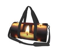 Sac de voyage rond avec image de whisky et de cigarettes - Sac de voyage durable de grande capacité pour les vacances, la gym, les voyages courts, Bougie, Taille unique